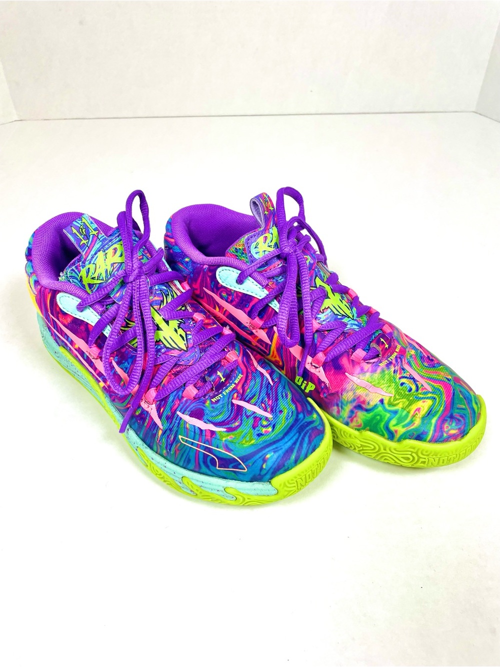 Puma x Lamelo Ball MB.03 Be You Kids Colorful Basketball Sneakers Shoes. Size 3C